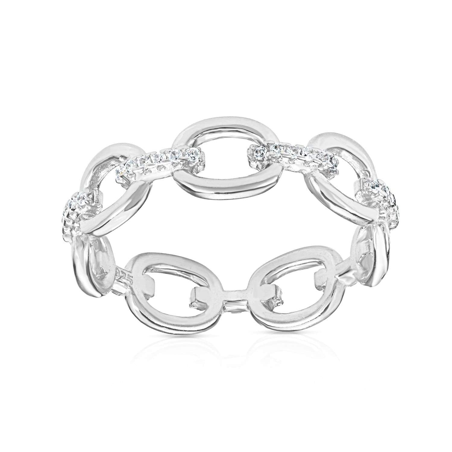 Treasured Link Ring - Elegant Sterling Silver Jewelry for Women | Perfect for Weddings, Anniversaries & Special Occasions