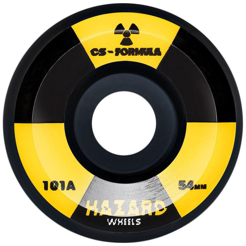 Hazard Radio Active CS Conical Wheels 54mm Black - High-Performance Skateboard Wheels for Street Skating and Tricks