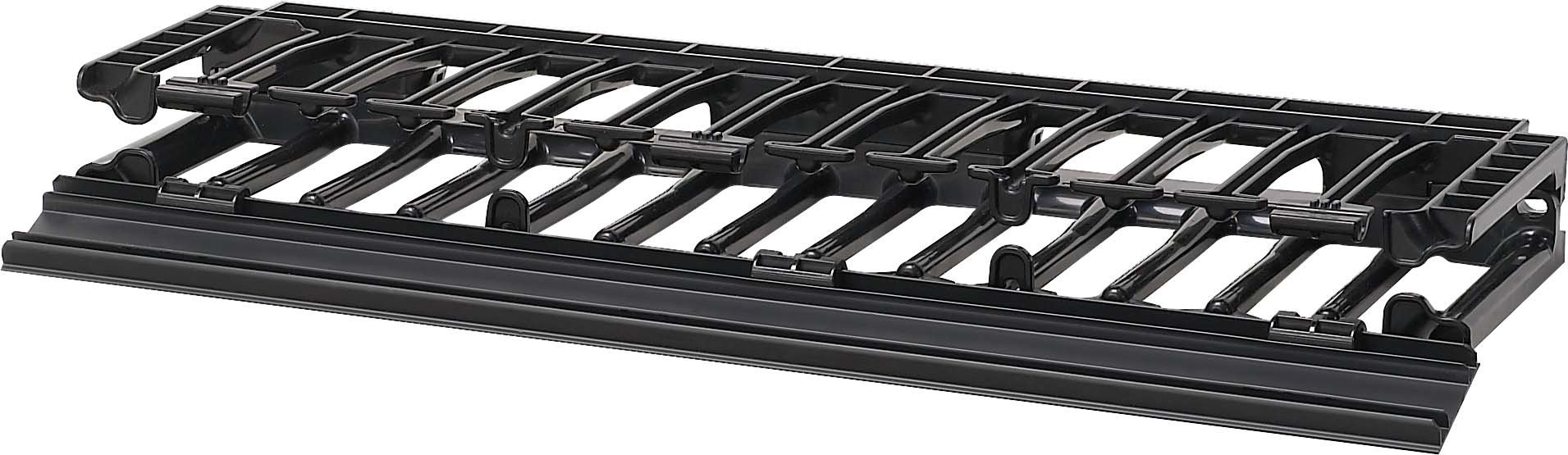 Panduit NMF1 Black Horizontal Cable Manager for Server Racks & Data Centers - Organize & Protect Network Cables Efficiently