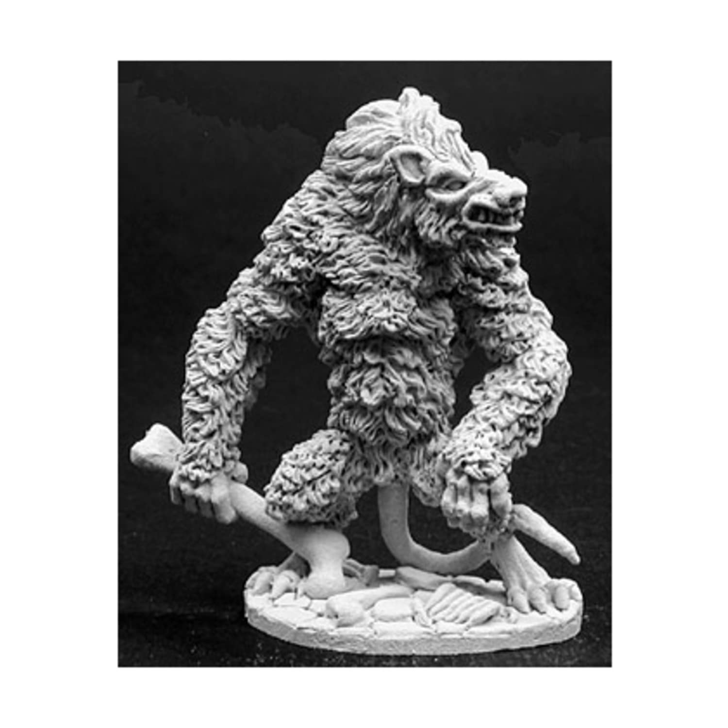 Skrattle Giant Rat Man OOP - Rare Collectible Action Figure for Tabletop RPG & Horror Fans - Perfect for D&D, Warhammer & Halloween Displays