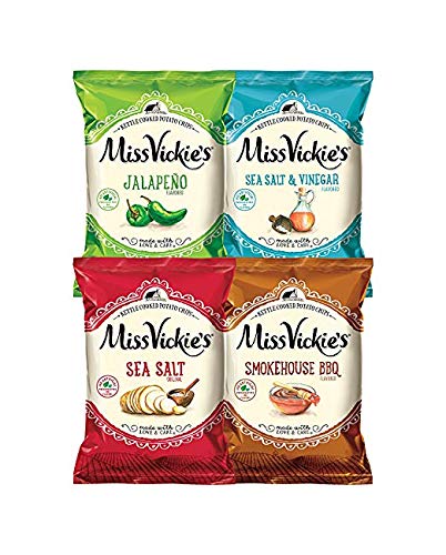 Miss Vickie's Potato Chips Variety Pack - 30 Count (3 Pack) | Assorted Flavors Snacks for Parties, Picnics & Office Break | Crunchy Kettle Cooked Chips for Sharing & Gifting