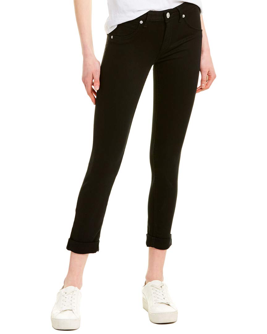 HUDSON Jeans Women's Bacara Black Crop Skinny Jeans Size 27 - High Waisted Stretch Denim Pants for Casual Wear & Night Out