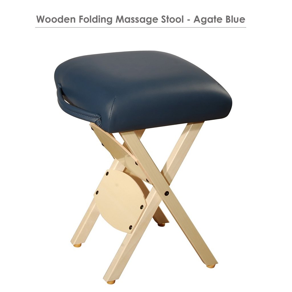 Portable Folding Massage Stool - Lightweight Wooden Tattoo Stool for Therapists & Home Use | Foldable Design for Travel & Spa Sessions