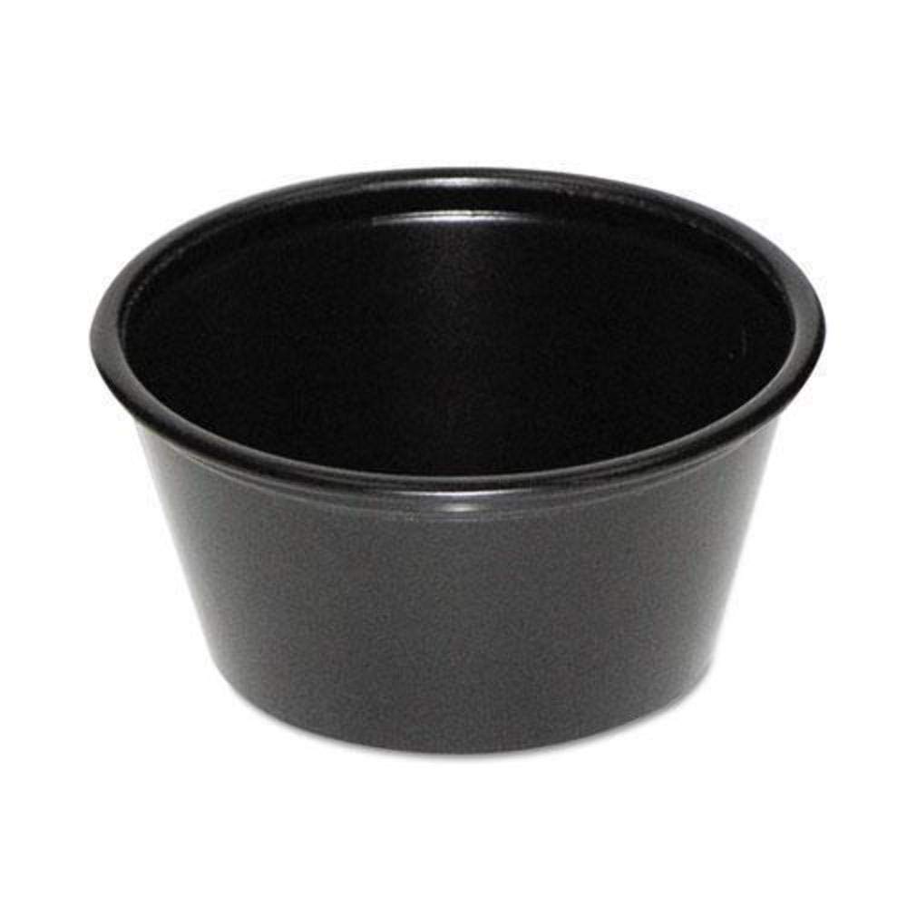 PCTYS200E - 2oz Disposable Plastic Souffle Cups for Baking, Desserts & Party Snacks - BPA-Free, Durable & Leak-Proof (50-Pack) - Perfect for Cupcakes, Pudding, Jello Shots & Candy Buffets