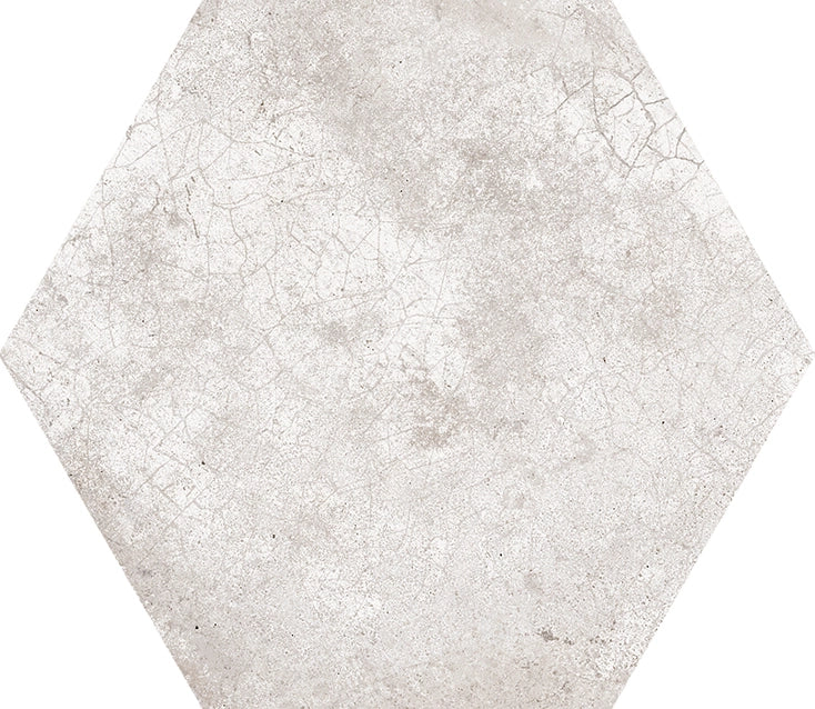 Hexagon Porcelain Tile 9 Inch - Castellon Rotterdam Gris Design for Kitchen Backsplash, Bathroom Floor, and Modern Interior Decor