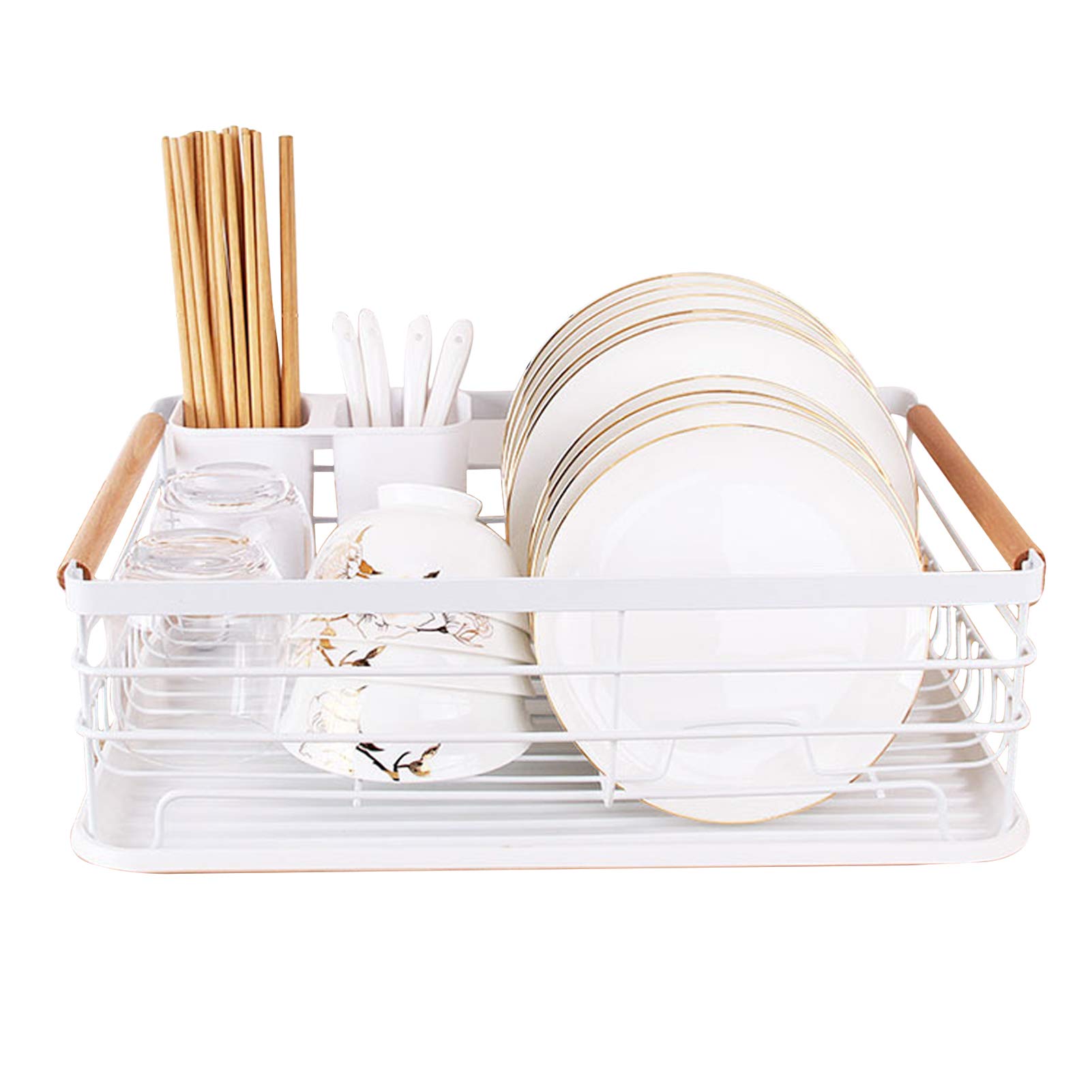 Premium Stainless Steel Dish Drying Rack with Drip Tray - Large Countertop Kitchen Organizer for Plates, Bowls & Utensils - Perfect for Small Spaces, Apartments & Busy Households