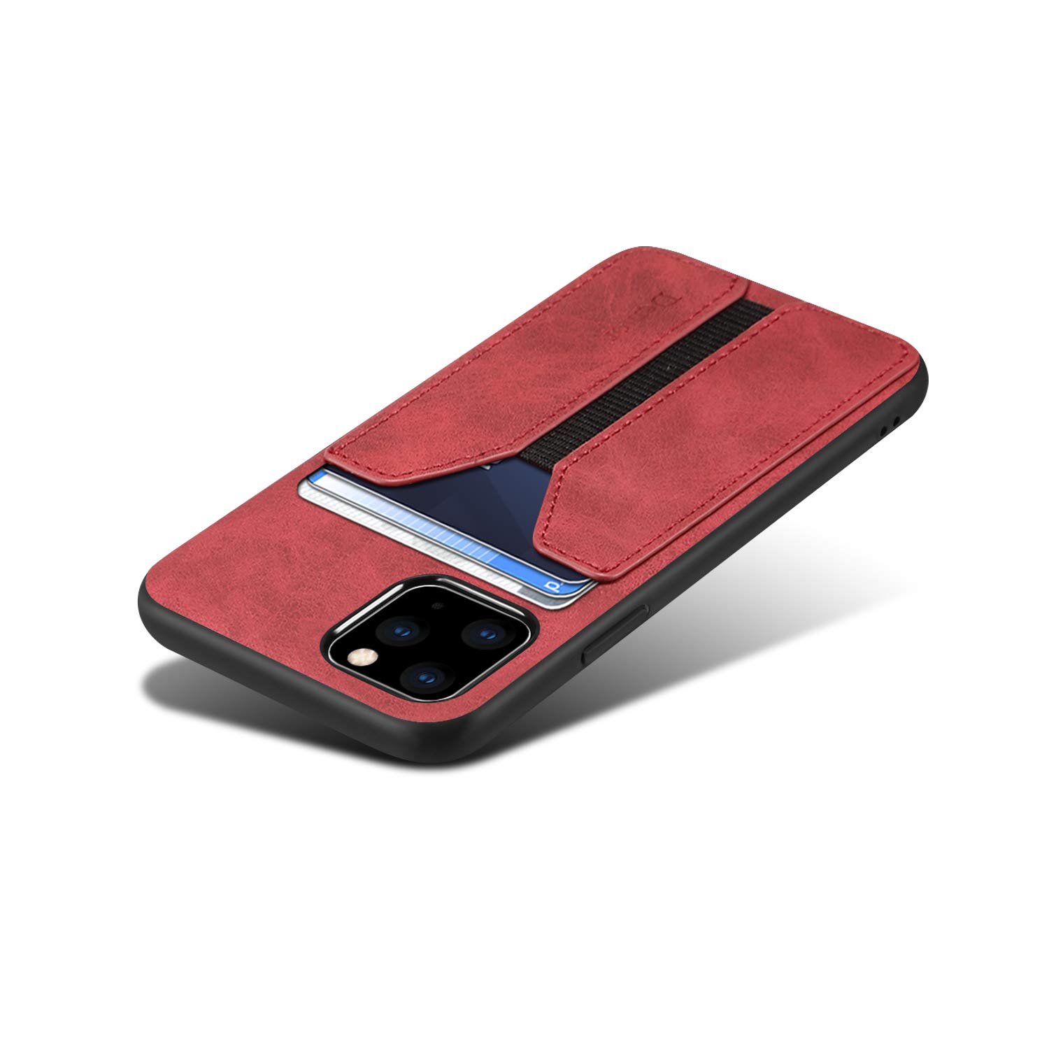 Premium PU Leather Wallet Case for iPhone 12/12 Pro - Ultra Slim Protective Cover with Credit Card Slots | Stylish Red | Perfect for Business, Travel & Everyday Use