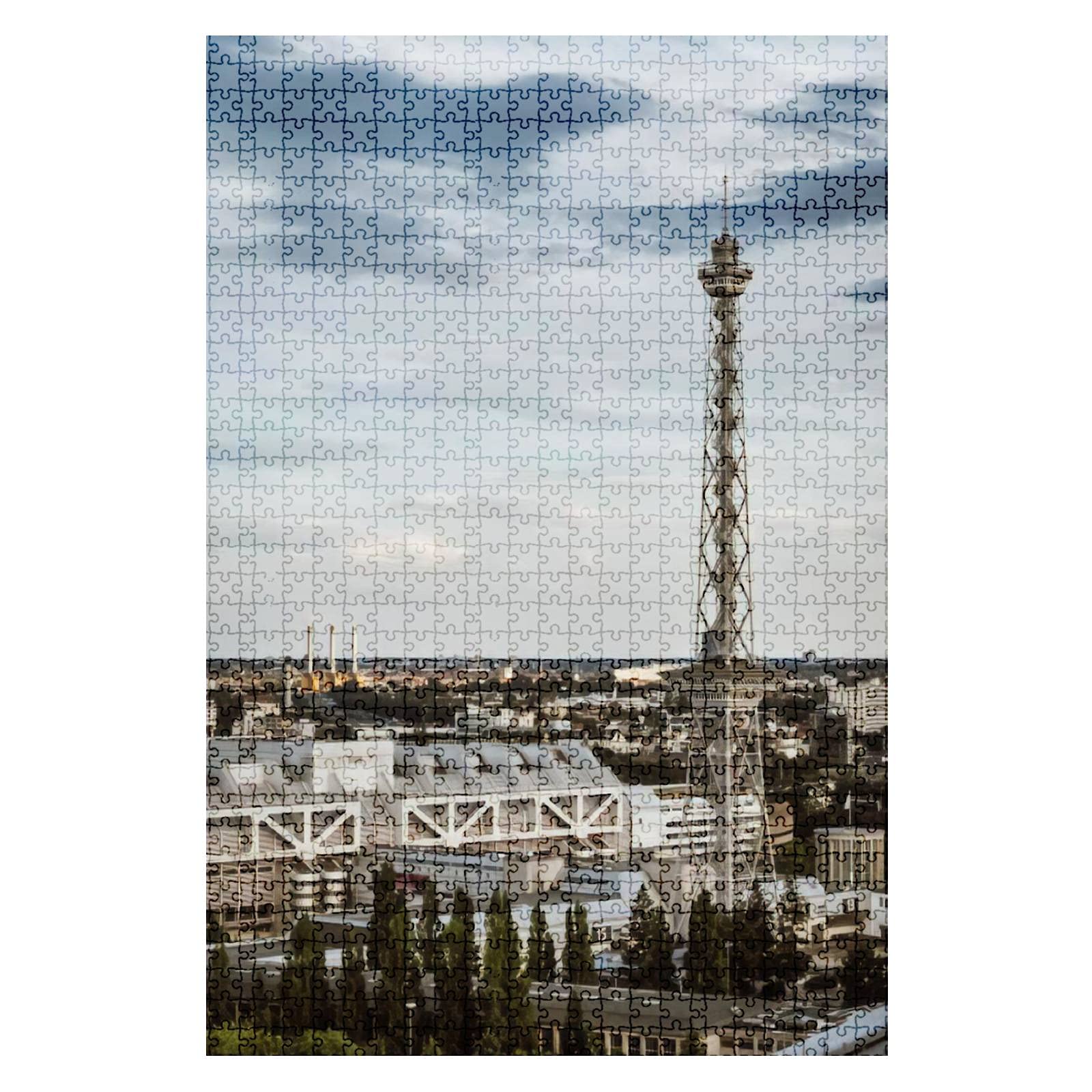 1000-Piece Jigsaw Puzzle - The Radio Tower in Berlin Germany - Challenging Puzzle for Adults & Kids - Educational Toy & Gift for Family Game Night, Classroom Activities & Stress Relief
