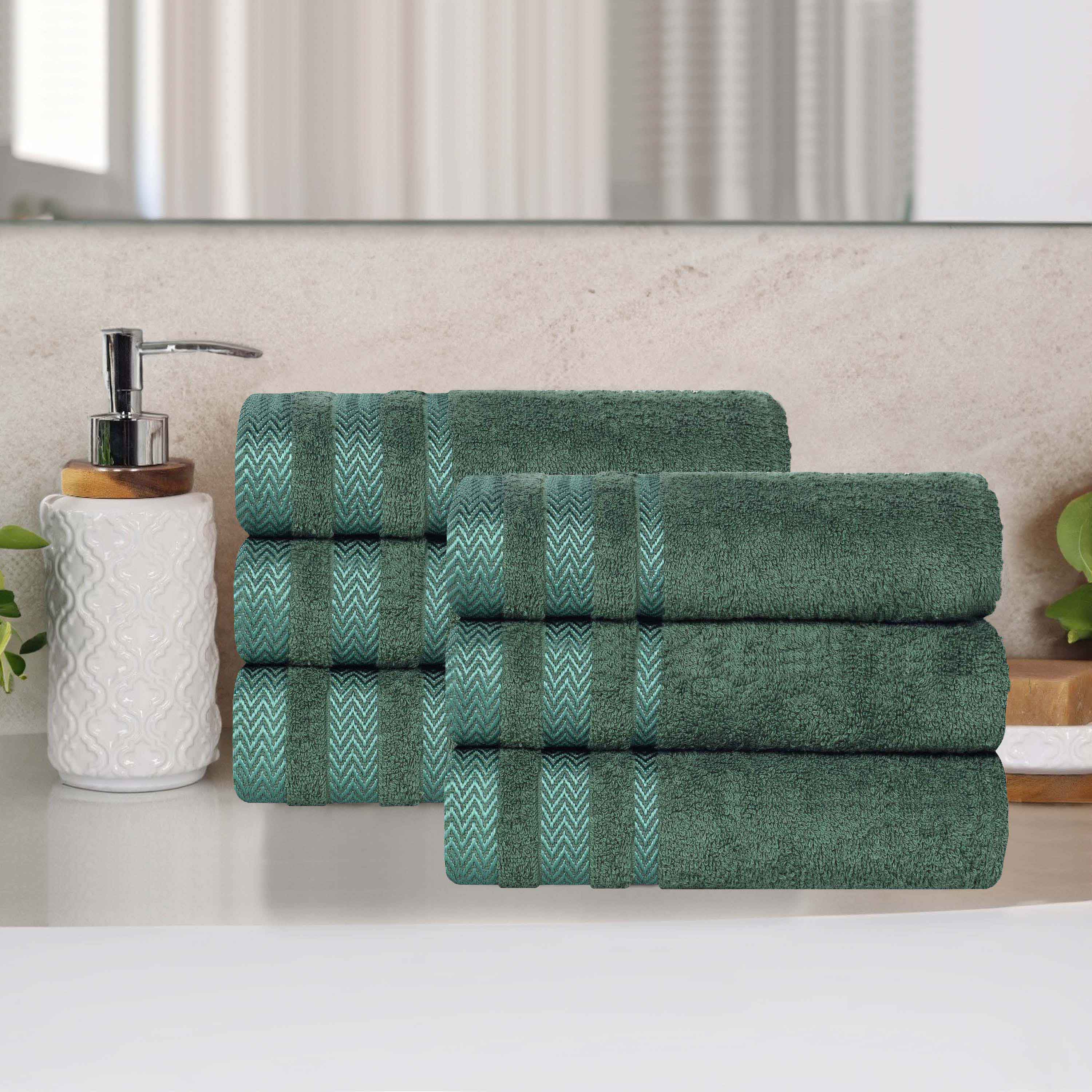 Premium 6-Pack Hays Cotton Soft Medium Weight Hand Towels - Absorbent & Quick-Drying for Kitchen, Bathroom & Guest Use