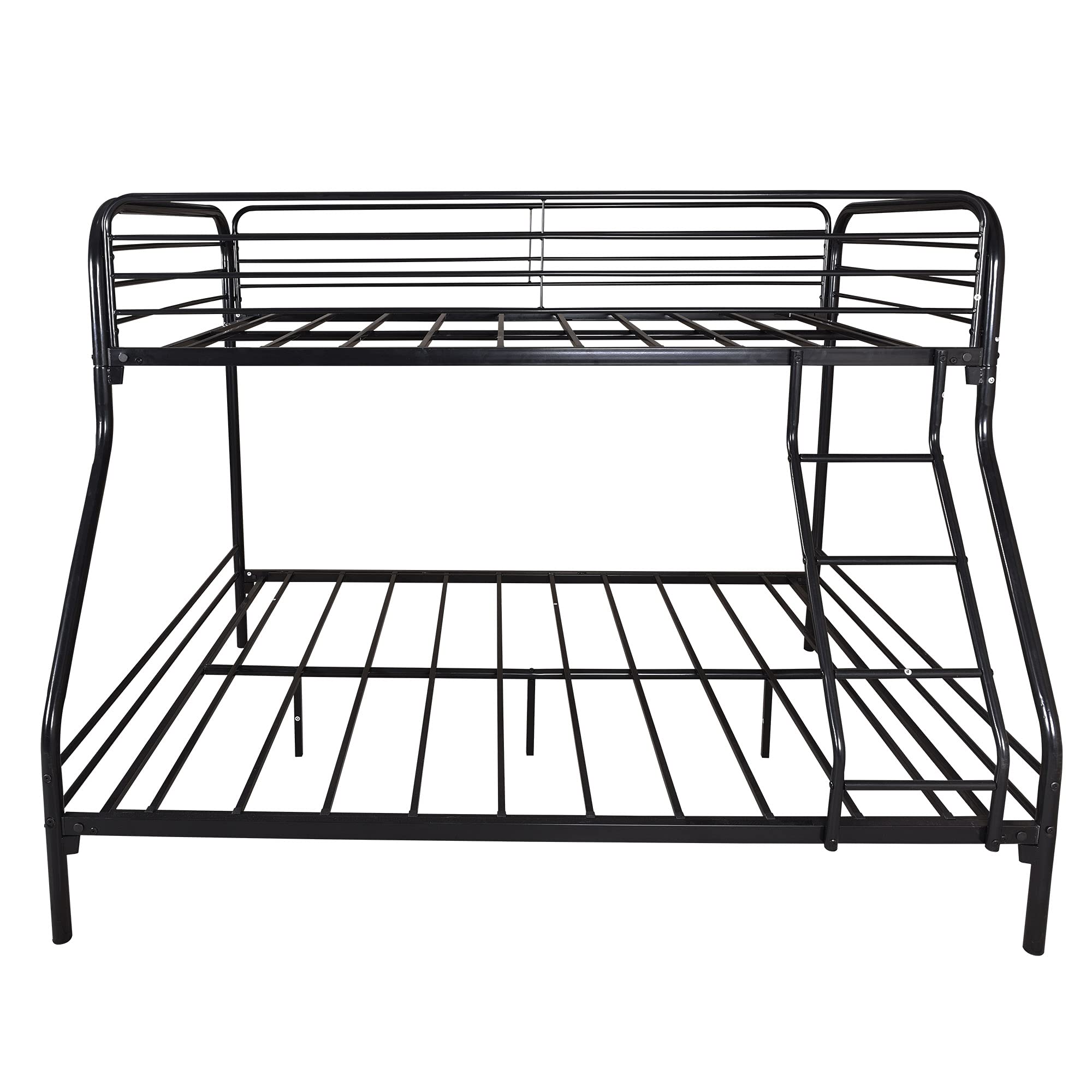 WiCCI Twin-Over-Full Bunk Bed with Closed Upper Bunk - Industrial Style Metal Bunk Bed Frame for Kids & Teens - Perfect for Small Bedrooms, Dorms and Shared Spaces