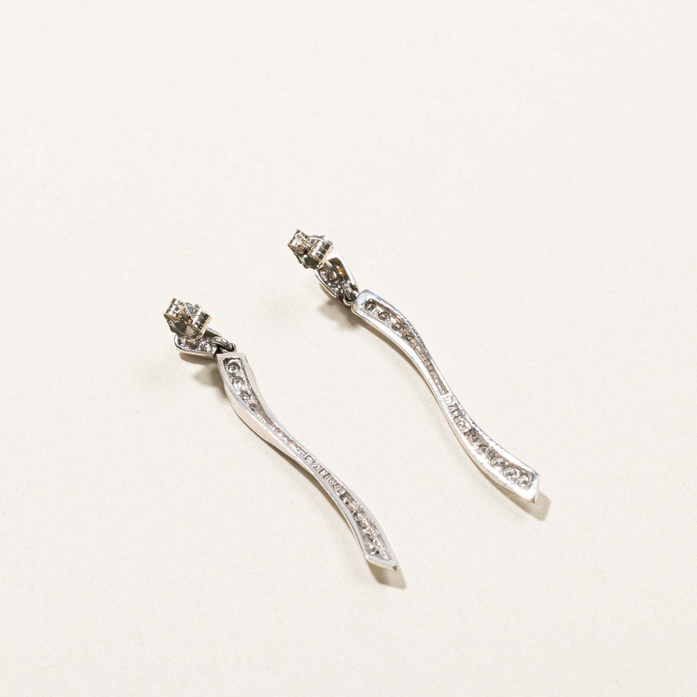 0.16ctw Diamond Dangle Earrings for Women - Elegant & Sparkling Stud Earrings for Party, Wedding & Special Occasions