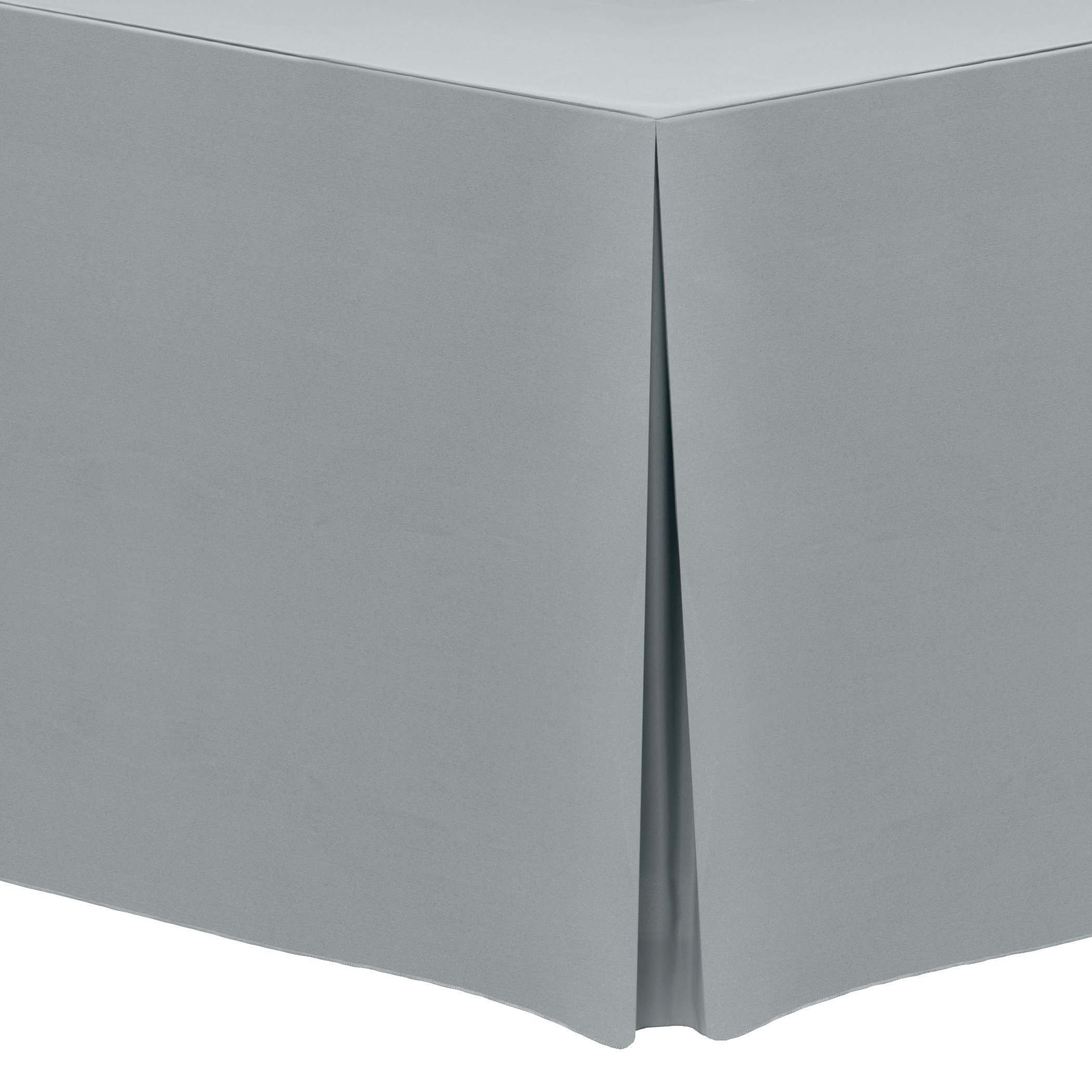 Premium 4 ft. Polyester Fitted Tablecloth - Fits 18x48 Inch Classroom & Folding Tables (36