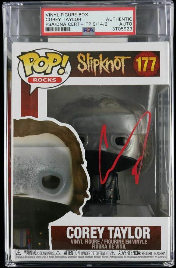 Corey Taylor Slipknot Signed Funko Pop #177 PSA/DNA Certified Autographed Collectible - Perfect for Music Memorabilia Fans & Rock Collectors Display