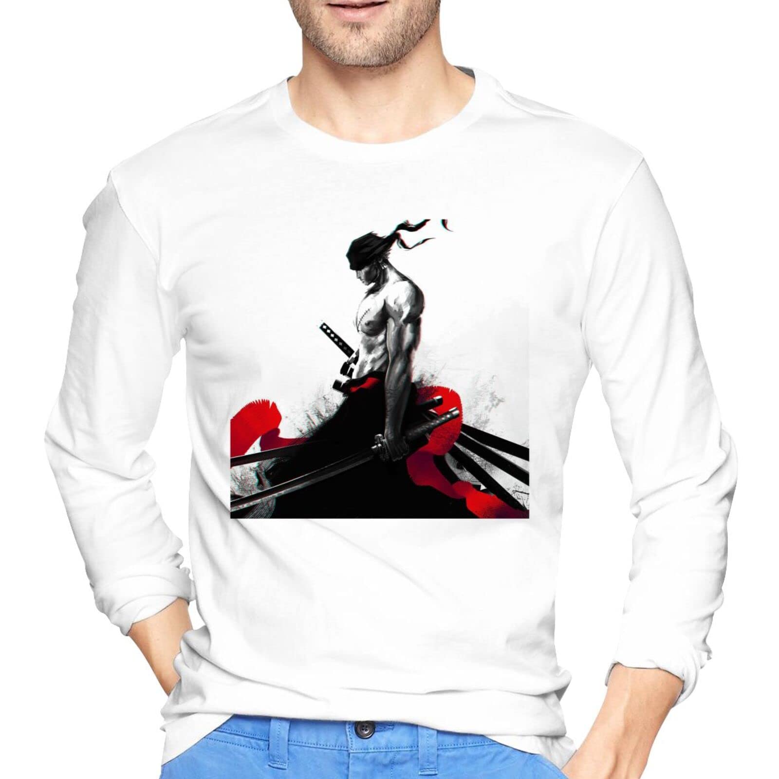 One Piece Anime Boys Long Sleeve Cotton T-Shirt - Fashion Casual Top for Kids - White | Perfect for Cosplay, School, and Daily Wear