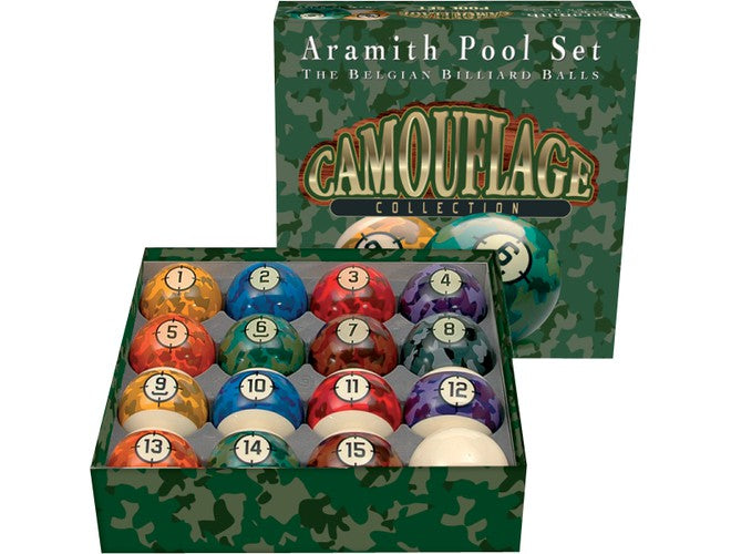 Aramith Premium Camo Ball Set - Professional Billiard Pool Balls for Tournament & Home Game Room - Perfect for Bars, Game Rooms & Pool Halls