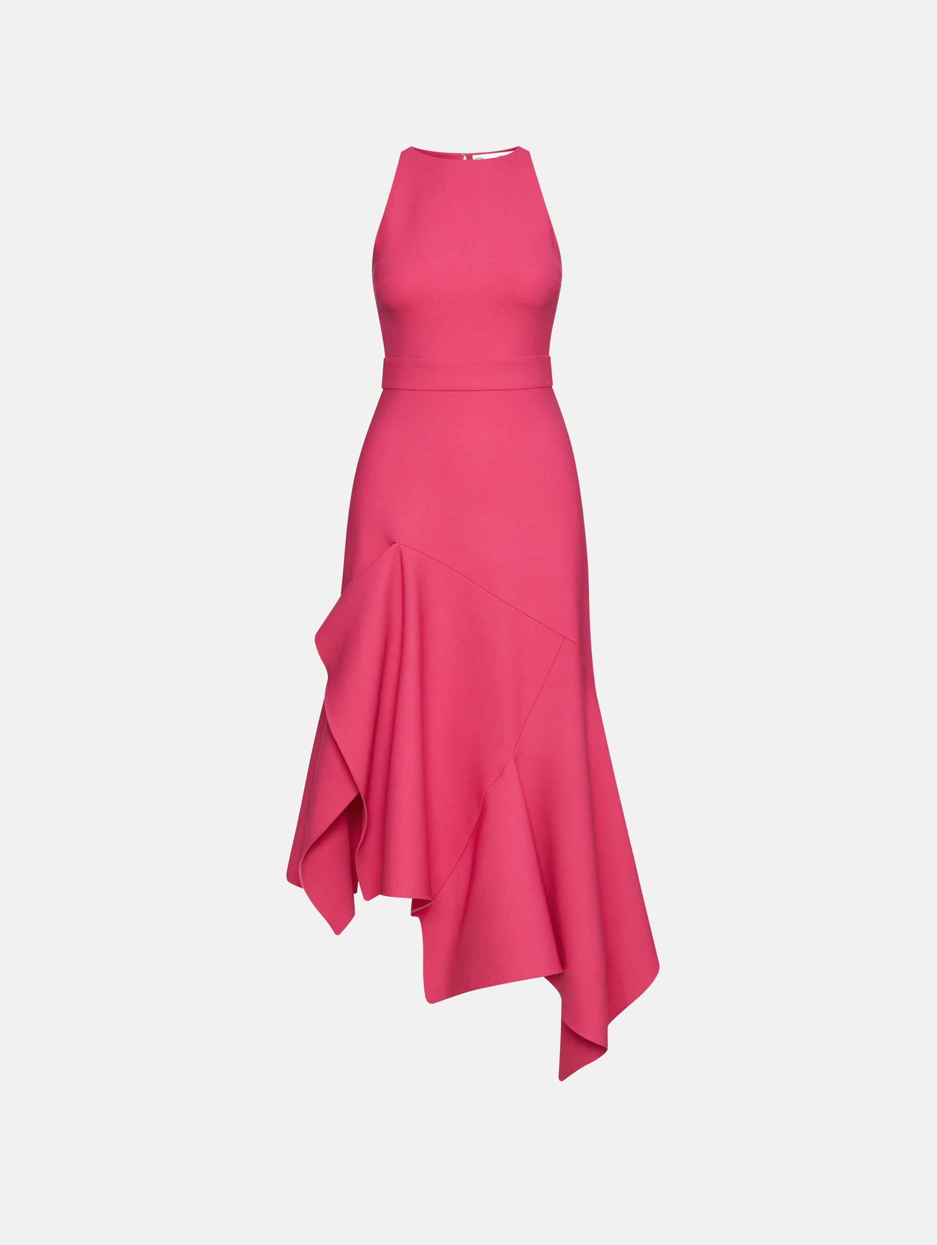 Elegant Asymmetrical Wool Dress for Women - Cozy Winter Fashion, Office Wear & Holiday Party Outfit