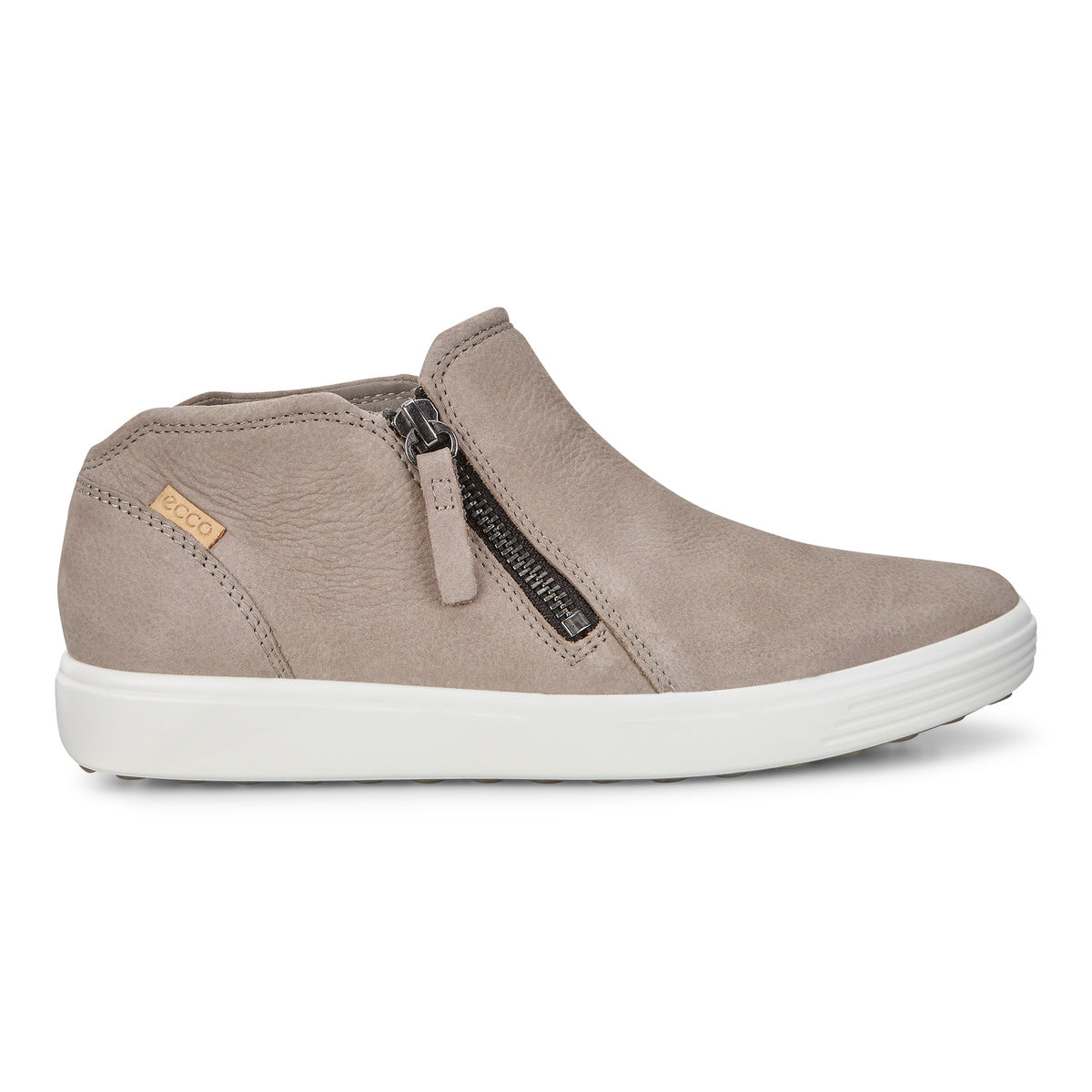 ECCO Women's Soft 7 Sneakers in Warm Grey/Powder Cha/Samba - Comfortable Casual Walking Shoes for Women - Perfect for Work, Travel & Everyday Wear