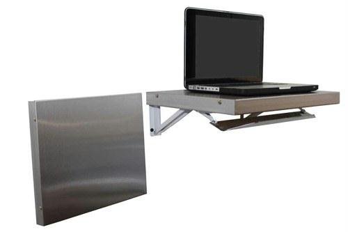 Space-Saving Folding Wall Mounted Shelf - Rustic Wood Floating Shelf for Kitchen, Bathroom, Bedroom & Office Storage - Easy Install Organizer for Small Spaces