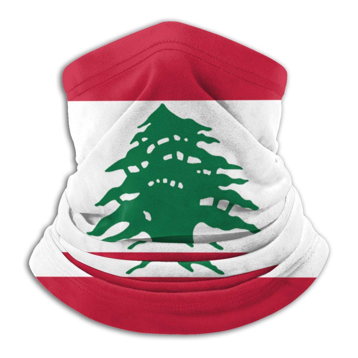 Lebanese Flag Neck Warmer - Winter Scarf & Multifunctional Unisex Headwear for Cold Weather, Outdoor Sports & Patriotic Events