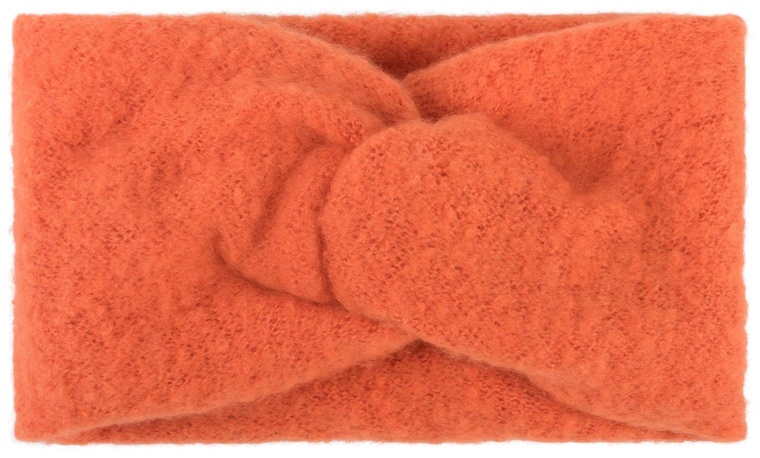 StyleBREAKER Women's Knit Headband - Soft Finish & Twist Knot Detail | Fashion Hairband for Women | Orange Color (04026043) | Perfect for Workouts, Yoga, and Winter Outfits