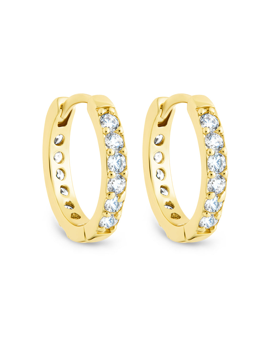 Zadie CZ Everyday Hoop Earrings - 925 Sterling Silver Small Hoops for Women, Minimalist Dainty Huggie Earrings for Daily Wear | Perfect for Work, Date Night & Casual Outfits
