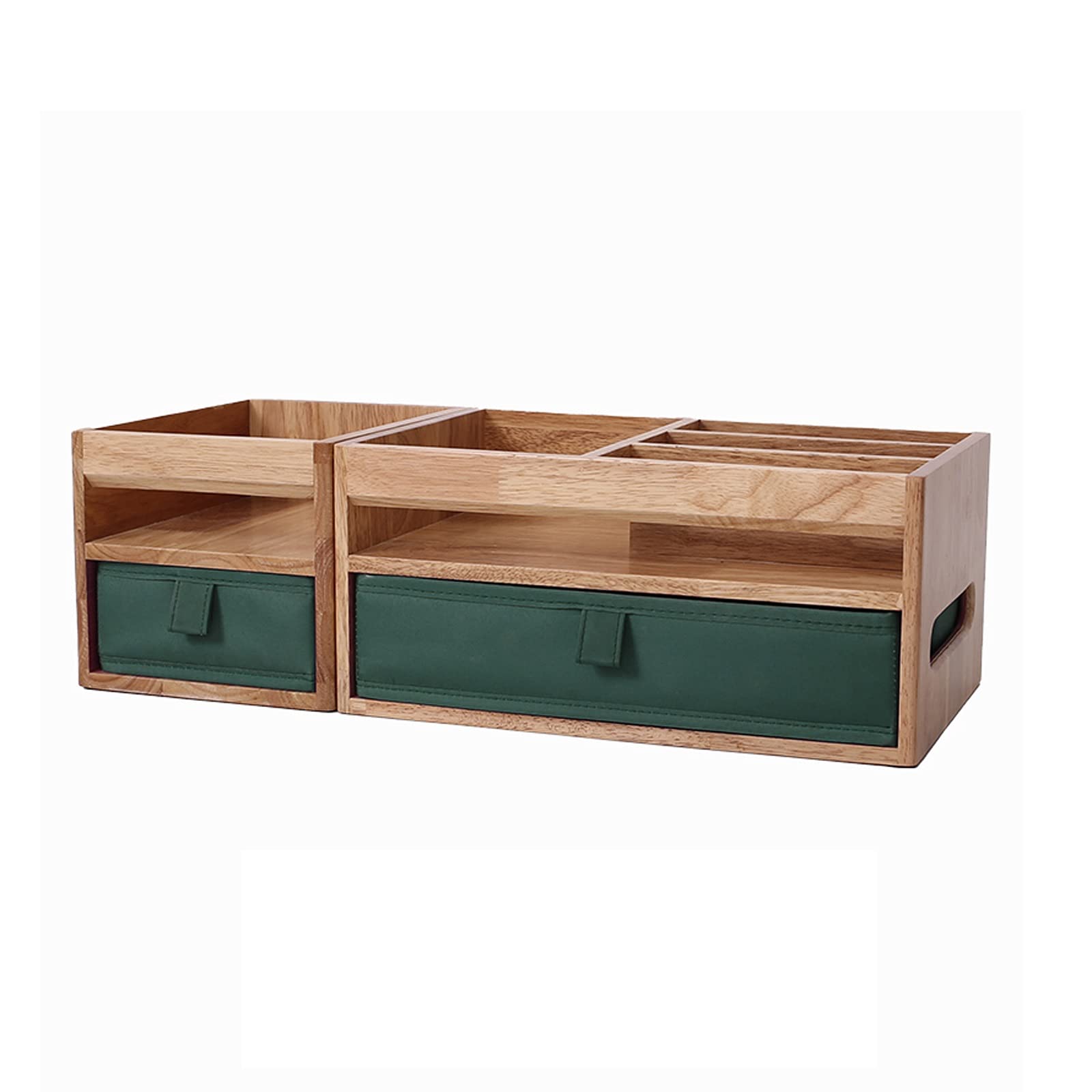 Wooden Makeup Organizer with Drawer - Lipstick & Jewelry Storage for Bedroom Countertop