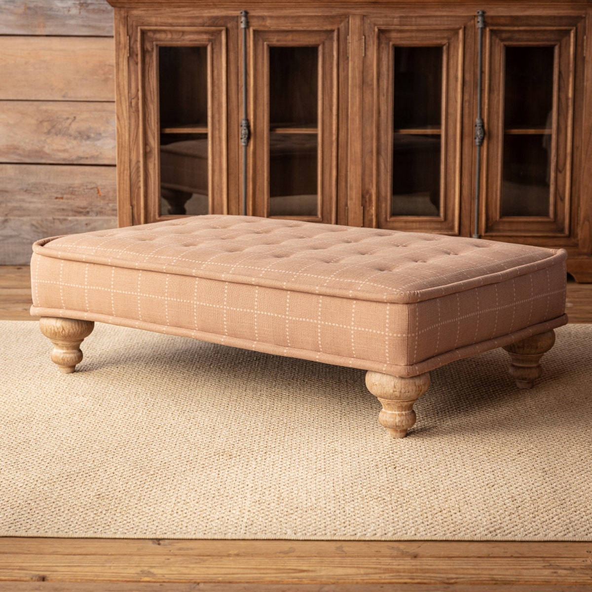 Cozy Fawn Brown Storage Ottoman Bench with Tufted Top - Perfect for Living Room, Bedroom, or Nursery as Footrest, Seating & Storage Solution