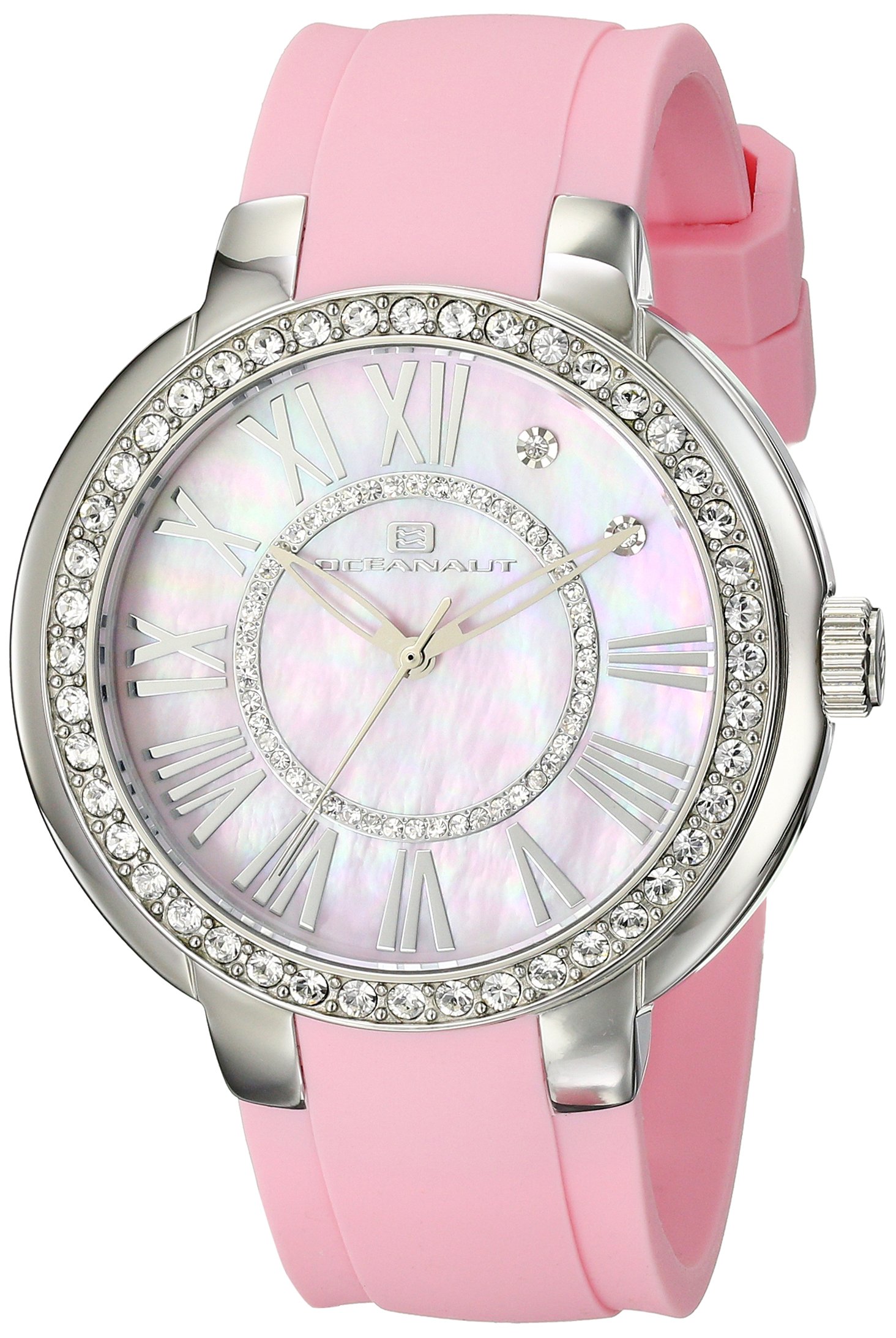 Oceanaut Women's OC6419 Allure Analog Quartz Watch - Pink Dial, Stainless Steel Band, Water Resistant for Everyday Wear & Fashion Accessories