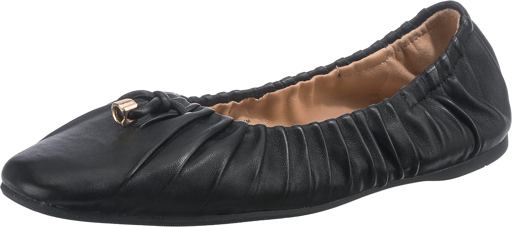 COACH Women's Eleanor Leather Ballet Flats - Comfortable & Stylish Loafers for Work, Travel & Everyday Wear