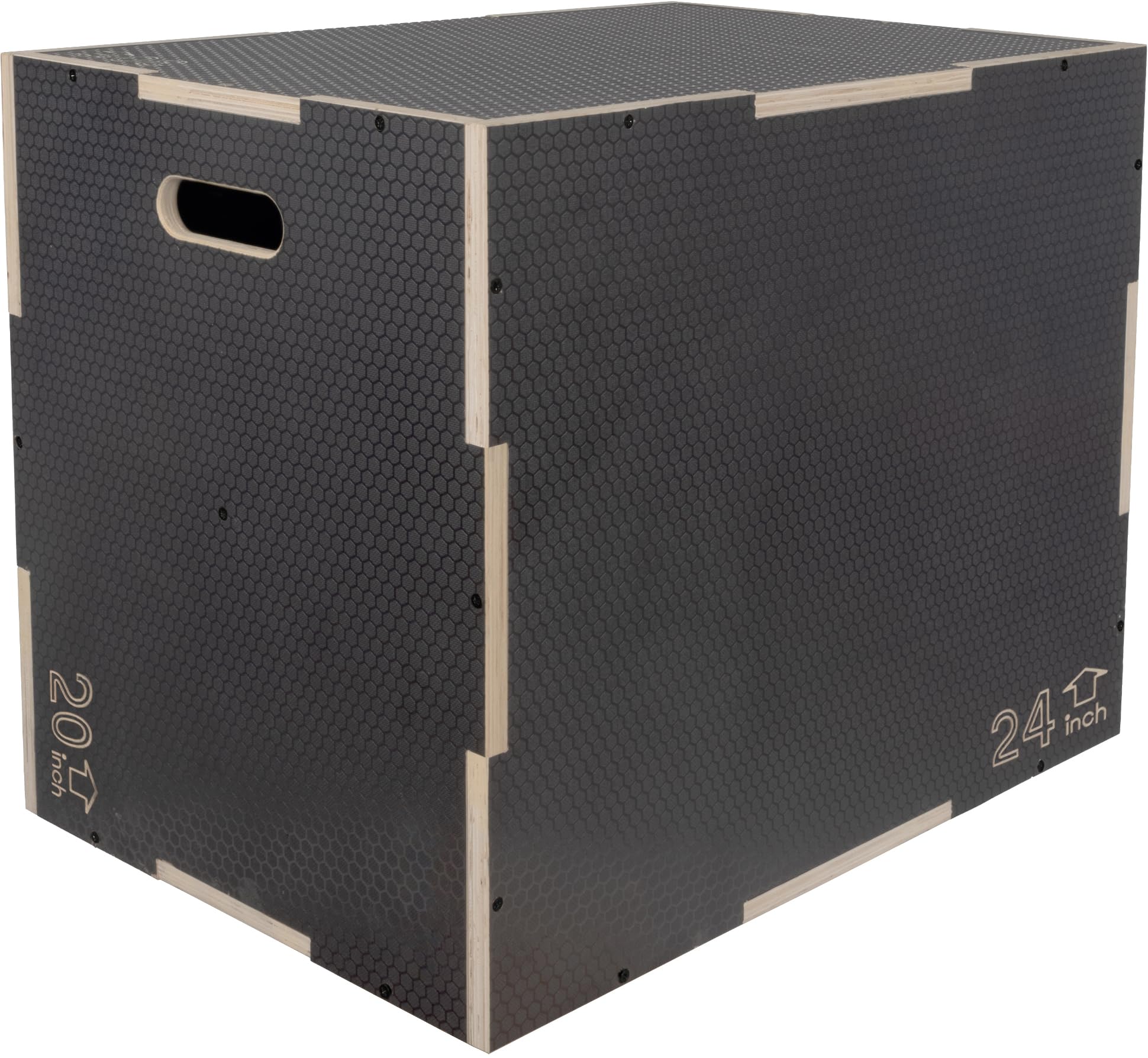 3-in-1 Non-Slip Wooden Plyo Box for CrossFit & Home Workouts - Adjustable Height Plyometric Jump Box for Exercise & Training - Perfect for Gym, HIIT, and Cardio Workouts