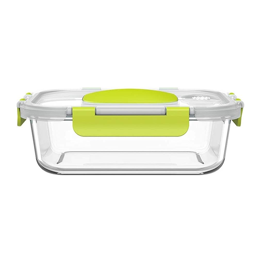 Vacuum Food Storage Containers - Glass Bento Box for Meal Prep, Adult Lunch Box, Fruit & Snack Storage | Portable, Airtight, Leakproof for Office, School, Picnics & Travel