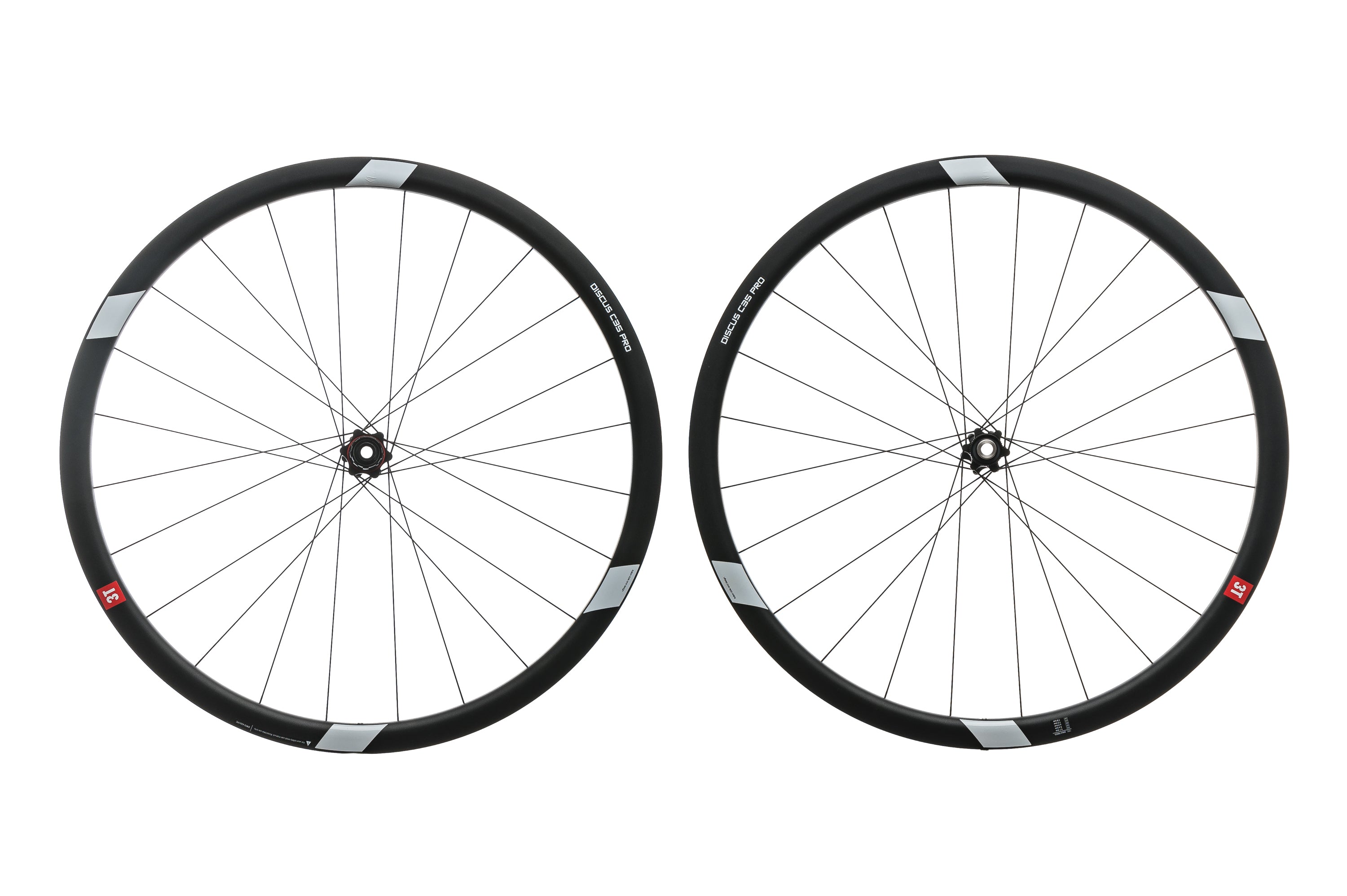 3T Discus C35 Pro Aluminum Clincher 700c Wheelset - Lightweight Road Bike Wheels for Racing & Training - Perfect for Road Cycling, Triathlons & Endurance Rides