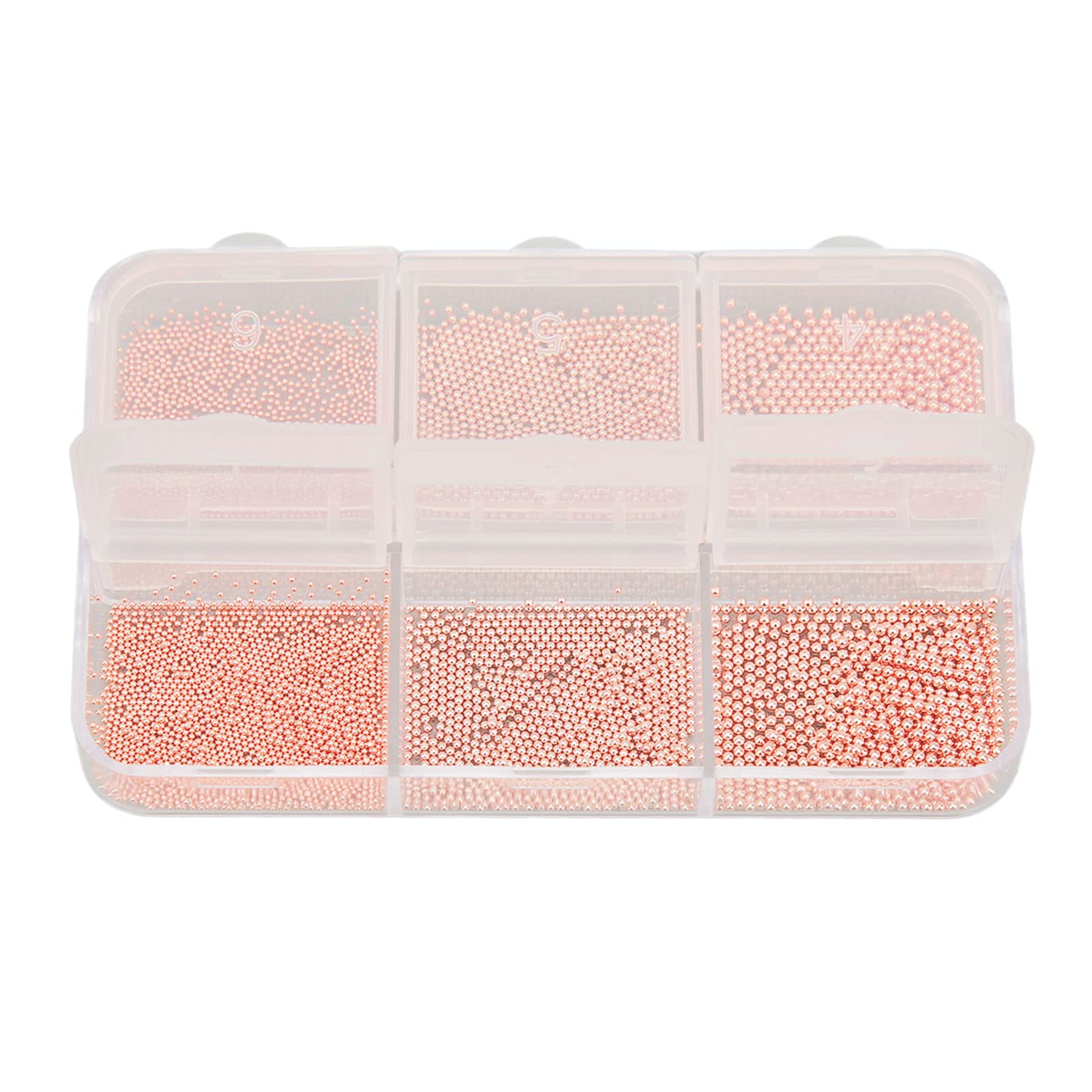 ANGGREK Gold Caviar Nail Beads - 24K Rose Gold Nail Art Beads for DIY Nail Decoration | Professional & Home Salon Use | Perfect for Nail Artists & Beginners | Wedding, Party, Special Occasion Nail Designs