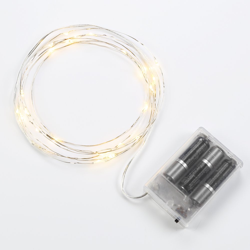 Bulbrite LED Starry String Lights - Indoor Battery-Powered for Parties & Decor