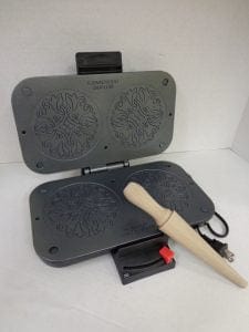 Bethany Krumkake Baker Lefse Iron - Traditional Norwegian Cookie Maker for Krumkake & Lefse - Perfect for Holiday Baking, Family Gatherings & Scandinavian Desserts
