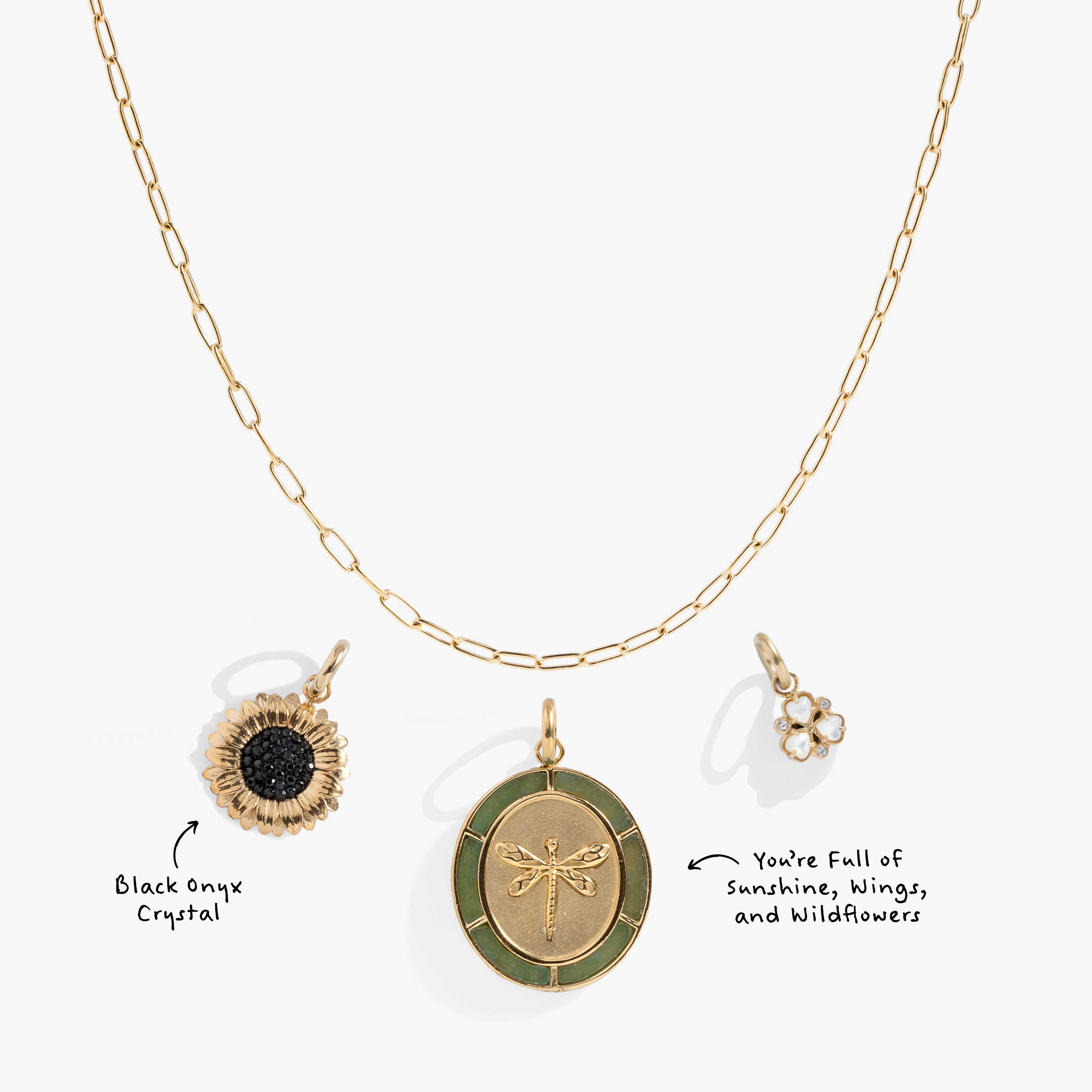 Botanical Babe Necklace Charm Bundle - Dainty Floral Pendant Jewelry for Women | Perfect for Everyday Wear, Gift Giving & Boho Fashion