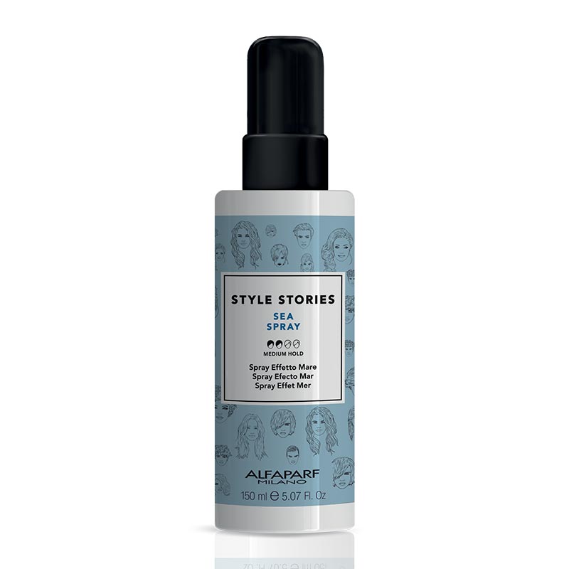 Alfaparf Style Stories Texturizing Sea Salt Spray for Beachy Waves - Perfect for Voluminous, Textured Hairstyles at Home or Salon