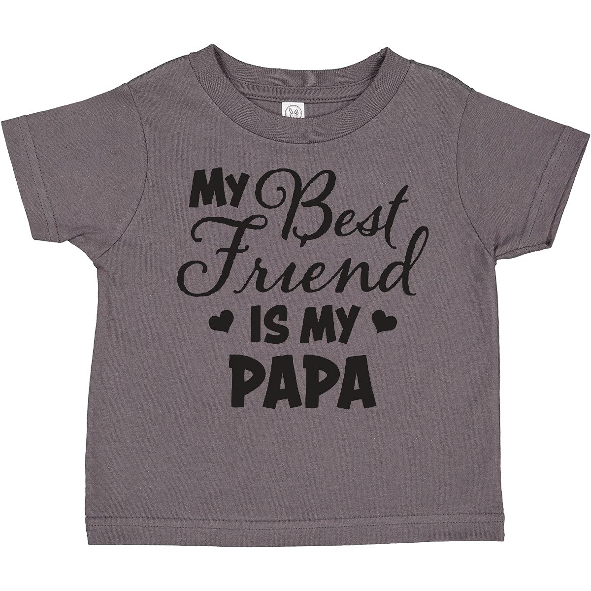 Inktastic My Best Friend is My Papa with Hearts Toddler T-Shirt - Perfect for Father's Day, Birthdays, and Family Outings