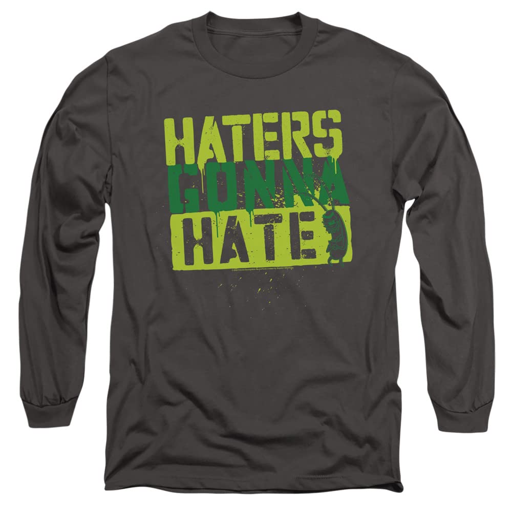 LOGOVISION Spongebob Haters Gonna Hate Unisex Adult Long-Sleeve T-Shirt | Funny Cartoon Graphic Tee for Men & Women | Perfect for Casual Wear, Cosplay & Spongebob Fan Gifts