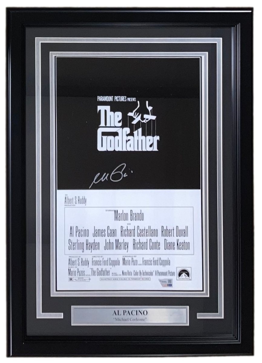 Authentic Al Pacino Signed Framed 11x17 The Godfather Movie Memorabilia - Collectible Wall Art for Film Fans & Home Theater Decor