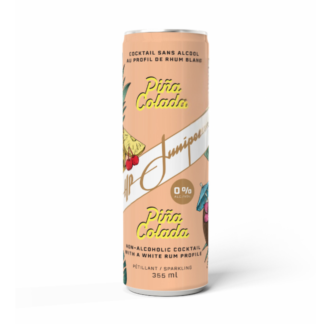 HP Juniper Pina Colada Mocktail - 355ml Non-Alcoholic Tropical Drink for Parties, Beach Days & Summer Refreshment