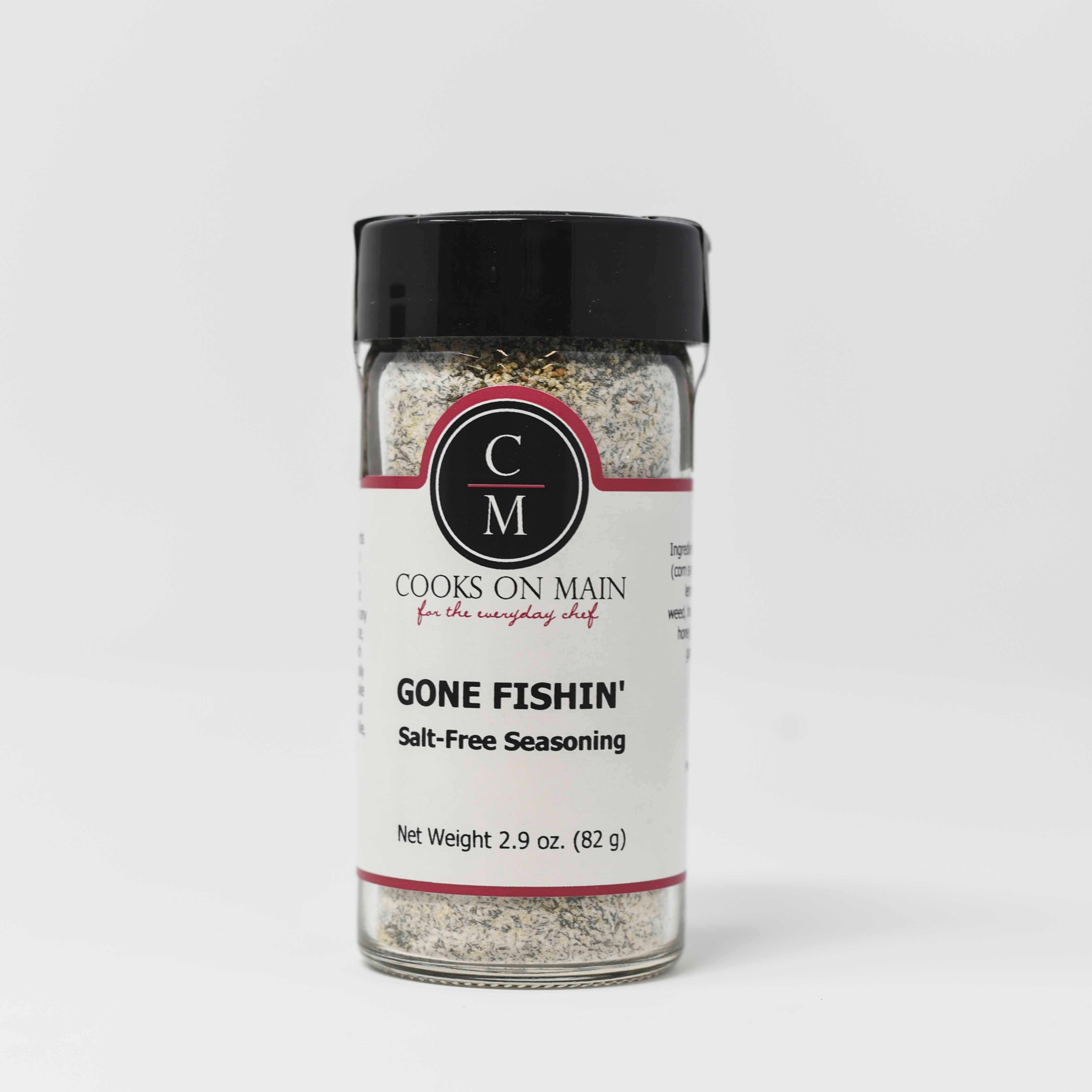 Gone Fishin' Salt Free Seasoning Blend - Healthy Low Sodium Spice Mix for Fish, Chicken & Vegetables | Perfect for Grilling, Baking & Keto Diet