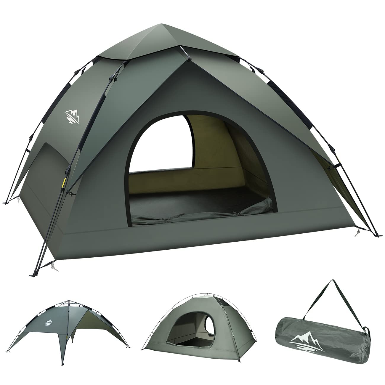 Lightweight Family Camping Tent for 2-4 People - Dome Shelter with Sun Protection & Quick Setup - Perfect for Backpacking, Hiking & Outdoor Adventures
