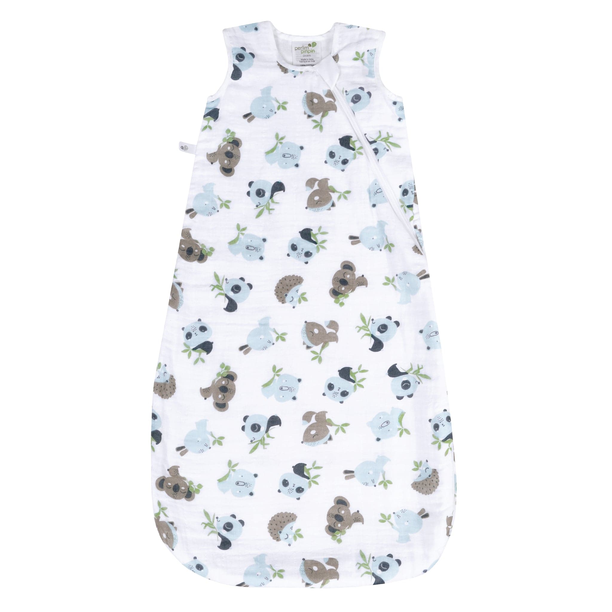 Soft Cotton Muslin Sleep Sack with Adorable Animal Print - Lightweight 0.7 Tog for Baby's Comfortable Sleep - Perfect for Nursery, Daycare & Travel