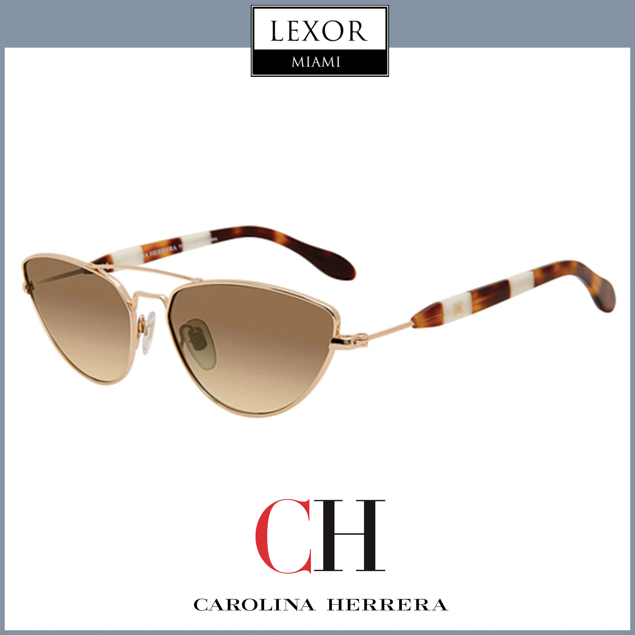 Carolina Herrera SHN059M 300Y Unisex Sunglasses - UV Protection Polarized Lenses for Men & Women - Perfect for Driving, Beach, and Outdoor Activities