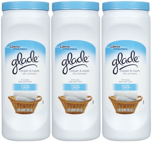 Glade Carpet & Room Deodorizer Spray - Clean Linen Scent - 32 oz (3 Pack) | Eliminates Odors for Fresh Home, Office & Car Use