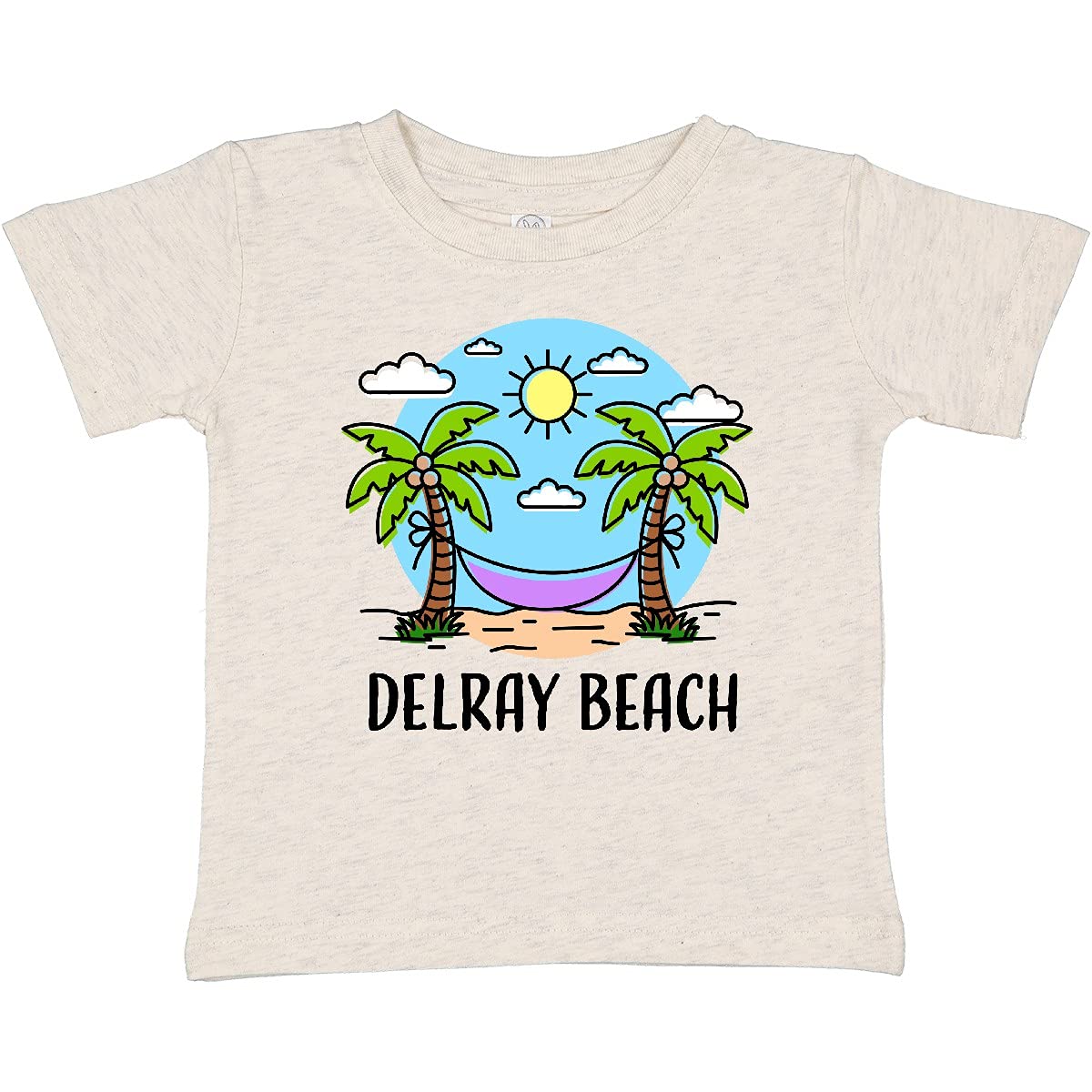 Inktastic Summer Vacation in Delray Beach Baby T-Shirt - Cute & Soft Cotton Tee for Toddlers - Beach Vacation Outfit, Family Trip Matching Clothes, Florida Souvenir Gift