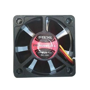 Evercool Brushless Fan 50x50x20mm - High Performance Cooling Fan with EC5020M12CA Model - Perfect for PC Cooling, Electronics Enclosures & DIY Projects