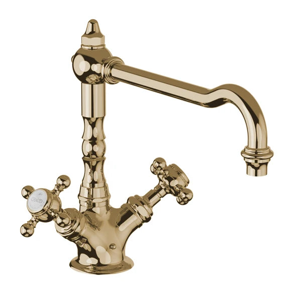 Horus Julia 1-Hole Kitchen Faucet with Pull-Out Sprayer - Solid Brass Construction - Perfect for Modern Home Kitchens and Renovations