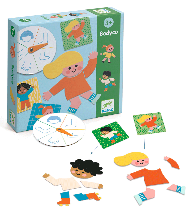Bodyco Game by Djeco - Fun Family Board Game for Kids & Adults - Perfect for Game Nights, Birthday Parties & Indoor Activities